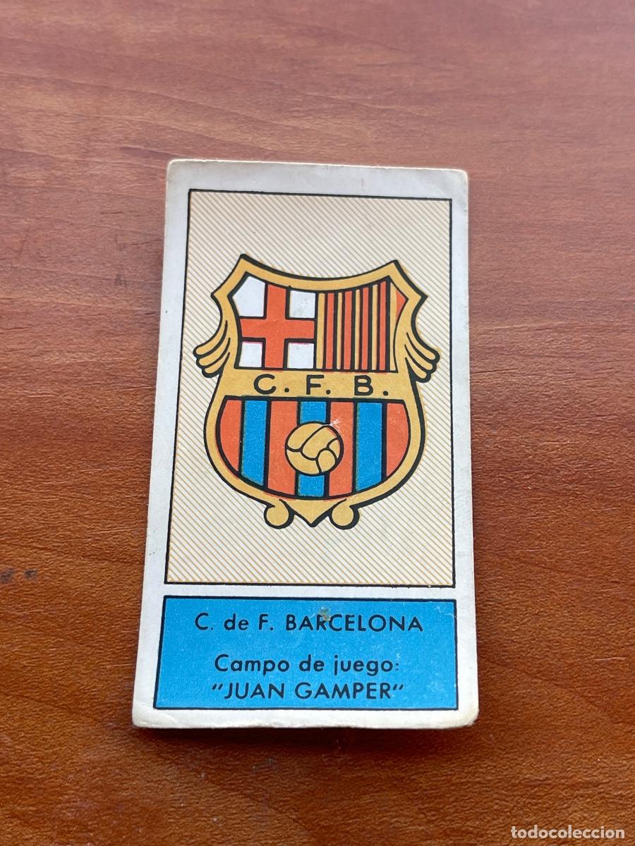 Cromos de f&uacute;tbol: ESCUDO BARCELOLA BARCA Gr&aacute;ficas Bachende liga 1957 1958 sin pegar