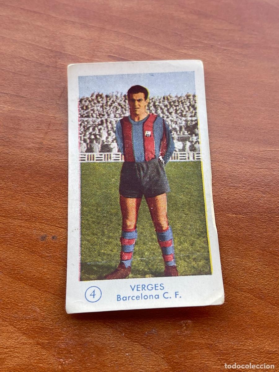 Cromos de f&uacute;tbol: VERGES 4 BARCELOLA BARCA Gr&aacute;ficas Bachende liga 1957 1958 sin pegar