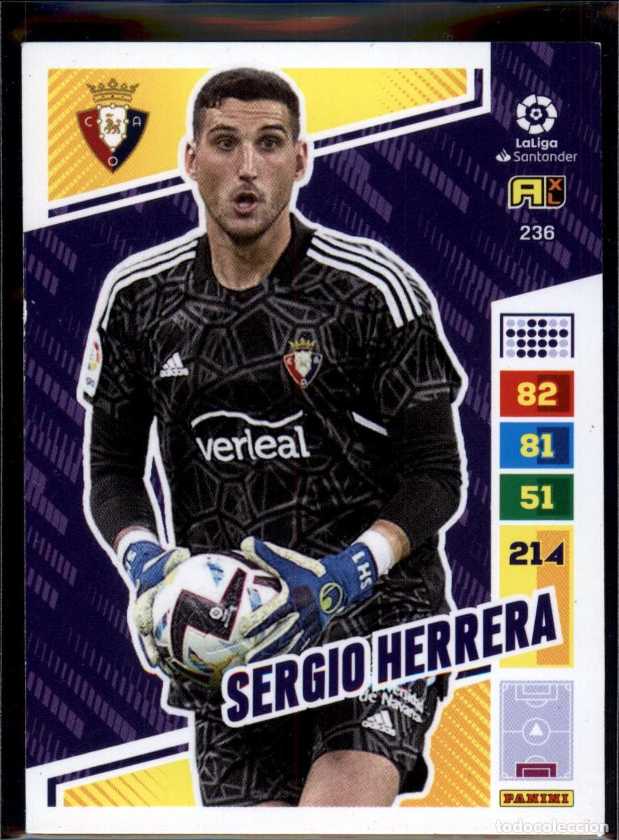 Cromos de f&uacute;tbol: Sergio Herrera N&ordm; 236 CA Osasuna La Liga Santander Adrenalyn XL 2022 2023 Panini 22 23