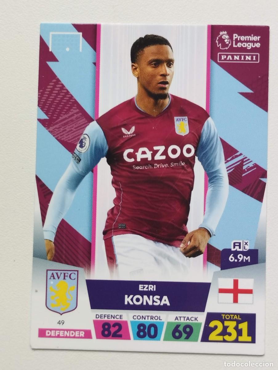 Figurine di Calcio: CROMO CARD PANINI ADRENALYN PREMIER LEAGUE 2023 2024 23 24 ASTON VILLA 49 EZRI KONSA