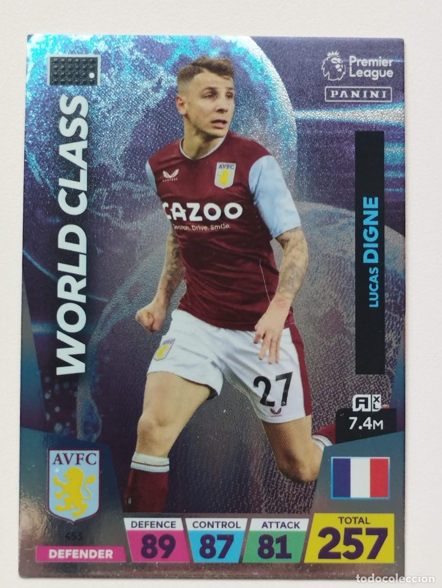 Cromos de f&uacute;tbol: CROMO CARD PANINI ADRENALYN PREMIER LEAGUE 2023 2024 23 24 ASTON VILLA 453 LUCAS DIGNE WORLD CLASS