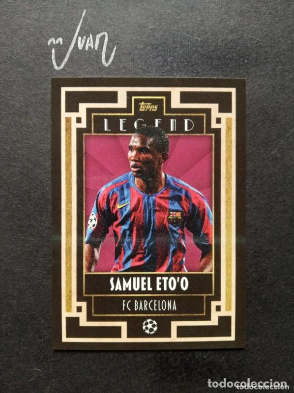 Cromos de f&uacute;tbol: LEGENDS ETO'O FC BARCELONA CAMERUN ⚽ TOPPS &reg; DECO UCL UEFA CHAMPIONS LEAGUE 2021 2022 21 22 NUEVO