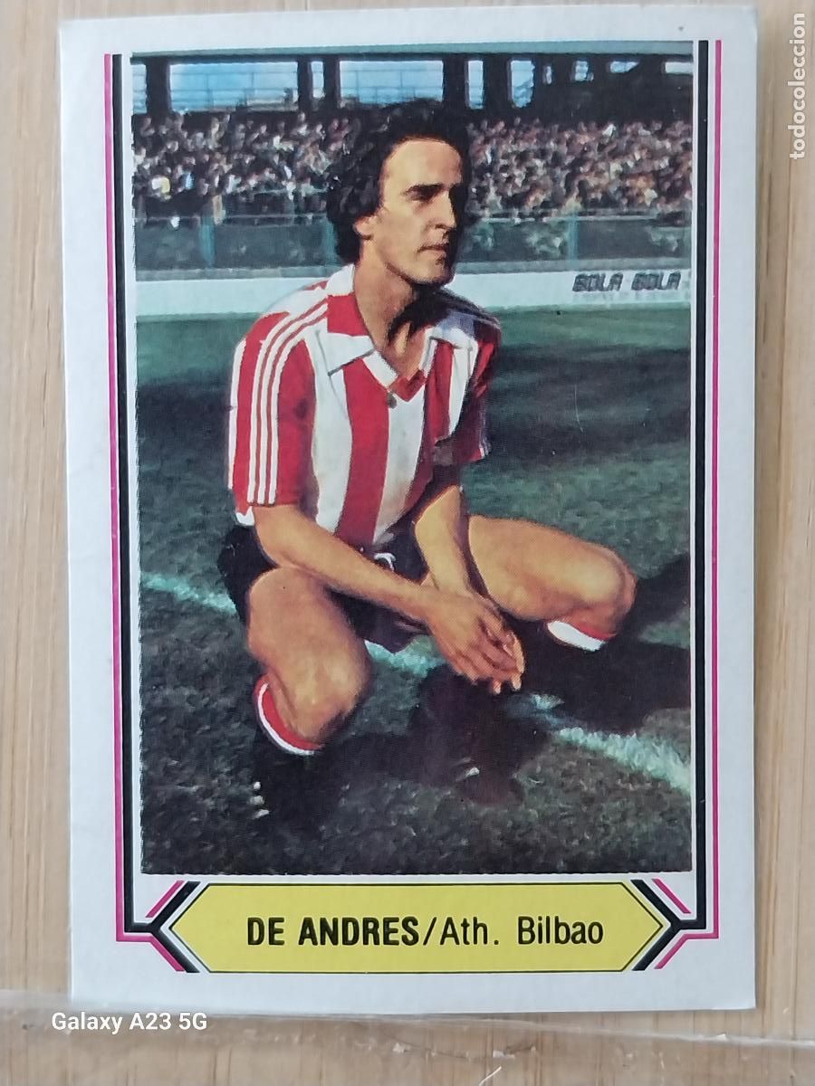 Cromos de f&uacute;tbol: DE ANDRES ATHLETIC BILBAO ED ESTE LIGA 1980 80 81 CROMO SIN PEGAR NUNCA ORIGINAL **
