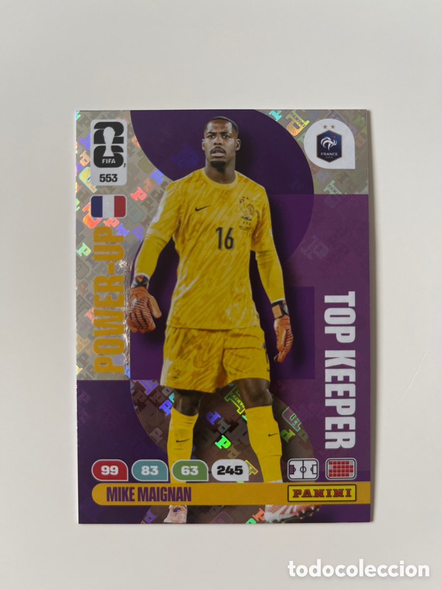Cromos de f&uacute;tbol: Mike Maignan 553 top keeper adrenalyn