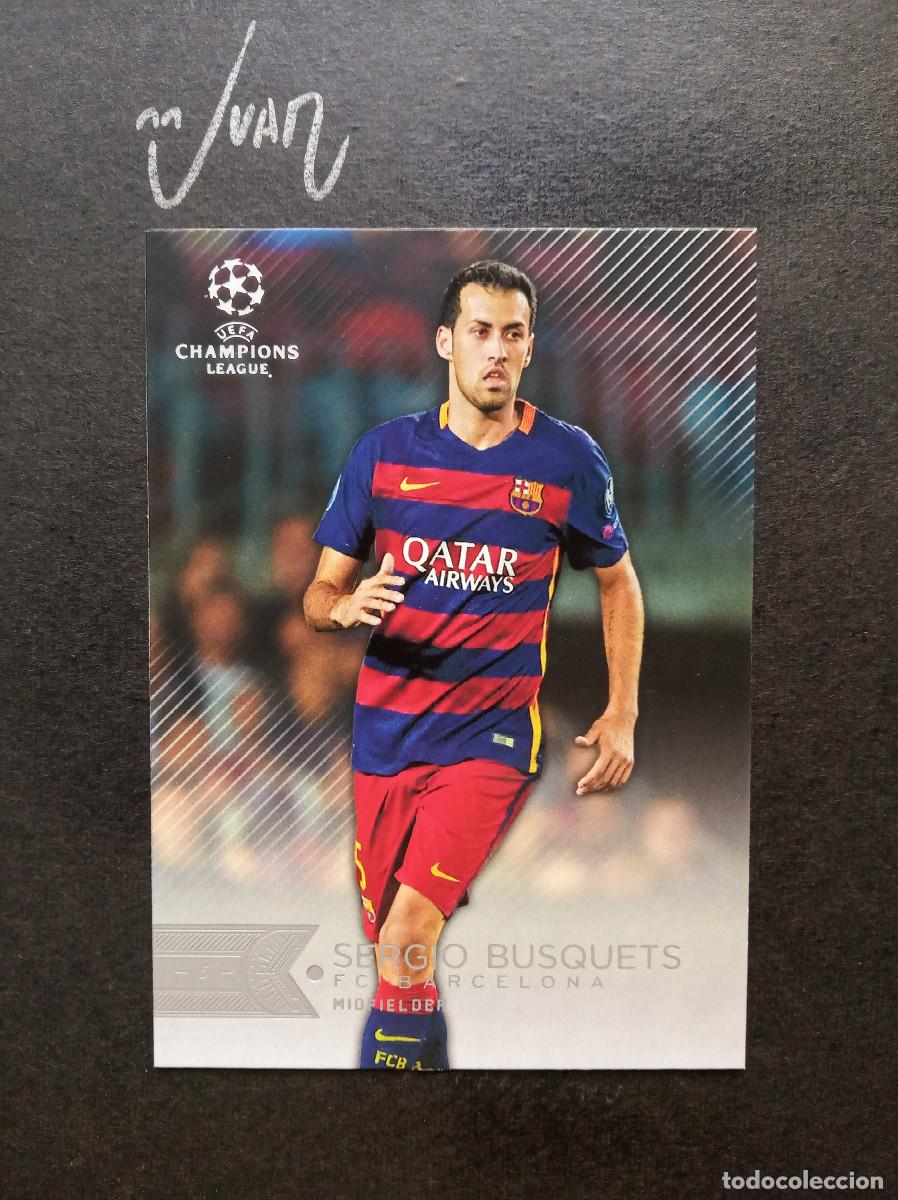 Football Stickers: N&ordm; 109 BUSQUETS FC BARCELONA ESPA&Ntilde;A ⚽ TOPPS &reg; SHOWCASE UEFA CHAMPIONS LEAGUE 2015 2016 15 16 NUEVO