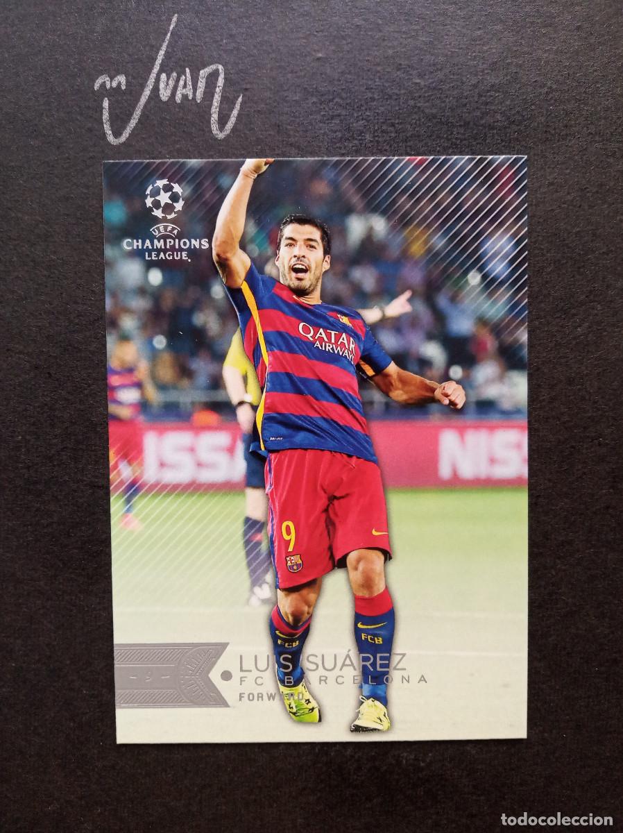 Football Stickers: N&ordm; 110 LUIS SUAREZ BARCELONA URUGUAY ⚽ TOPPS &reg; SHOWCASE UEFA CHAMPIONS LEAGUE 2015 2016 15 16 NUEVO