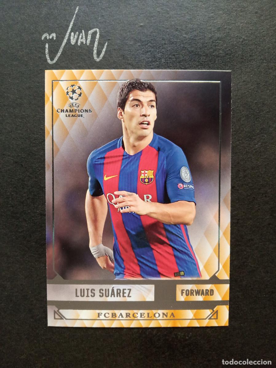 Cromos de f&uacute;tbol: N&ordm; 49 PARALELA ORANGE LUIS SUAREZ BARCELONA URUGUAY⚽ TOPPS &reg; SHOWCASE UEFA CHAMPIONS 2016 2017 16 17