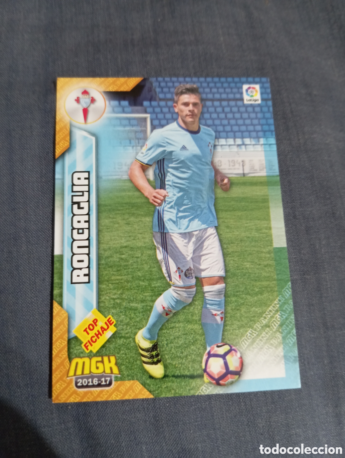 Cromos de f&uacute;tbol: Roncaglia Celta TOP FICHAJE n&deg;158 / PANINI MEGACRACKS 2016/2017