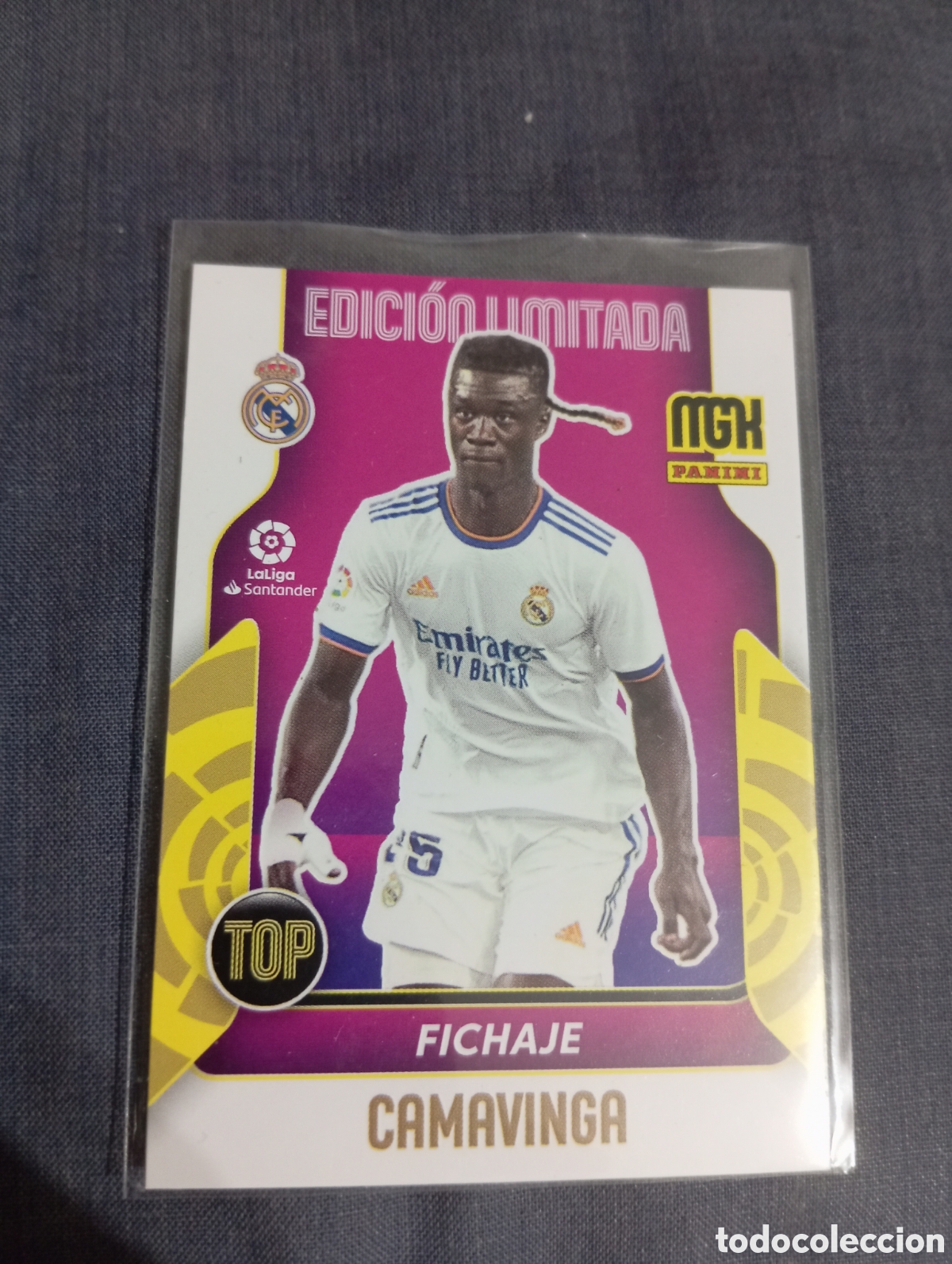 Cromos de f&uacute;tbol: Camavinga Real Madrid EDICION LIMITADA TOP FICHAJE / PANINI MEGACRACKS 2021/2022