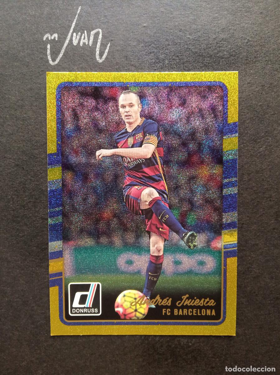 Football Stickers: N&ordm; 22 PARALELA GOLD DORADA INIESTA FC BARCELONA ESPA&Ntilde;A ⚽ PANINI &reg; DONRUSS FIFA 2016 2017 LIGA 16 17