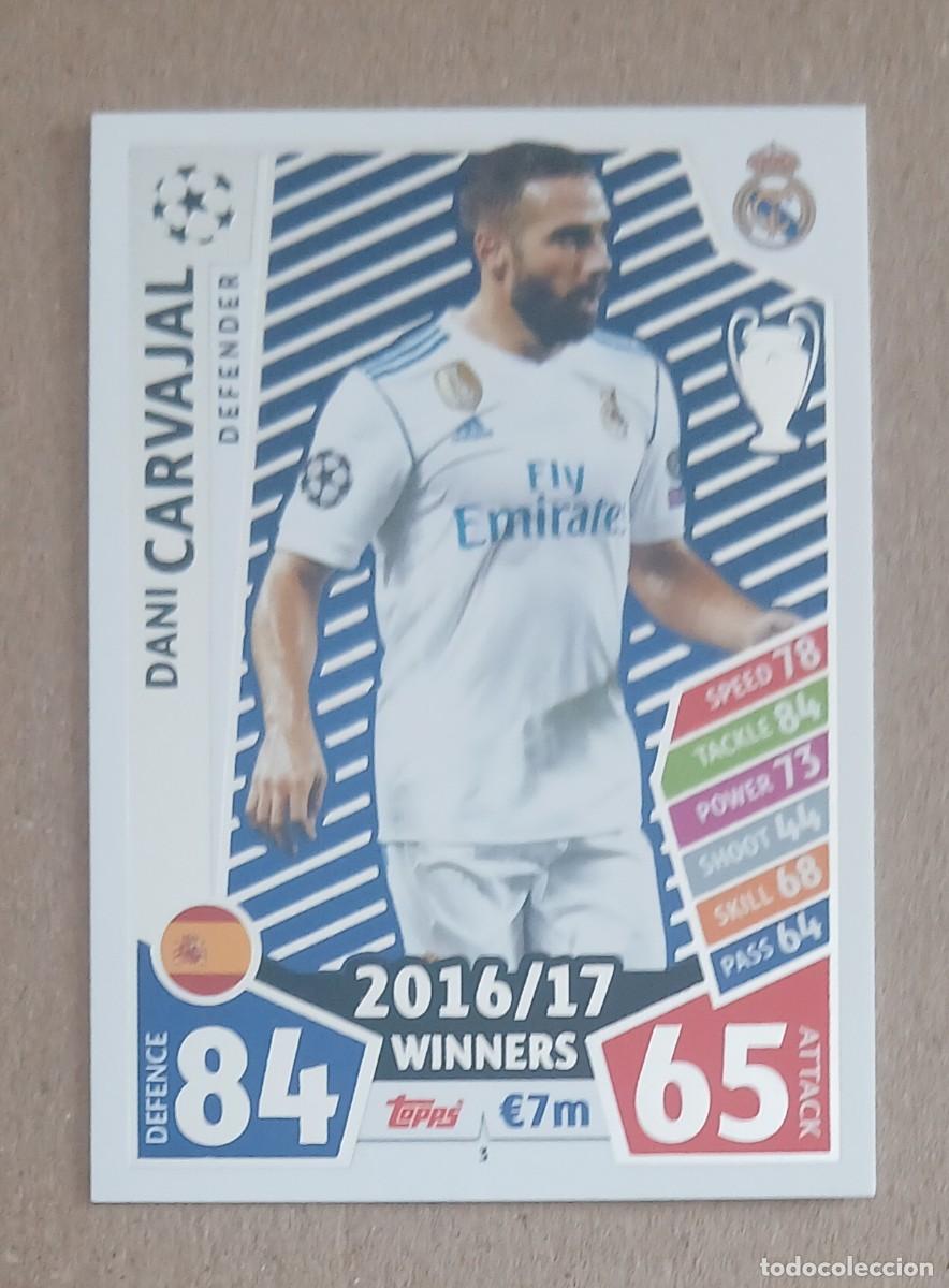 Cromos de f&uacute;tbol: CROMO n&ordm; 3 DANI CARVAJAL REAL MADRID TOPPS MATCH ATTAX CHAMPIONS LEAGUE 2017-2018. Nuevo.