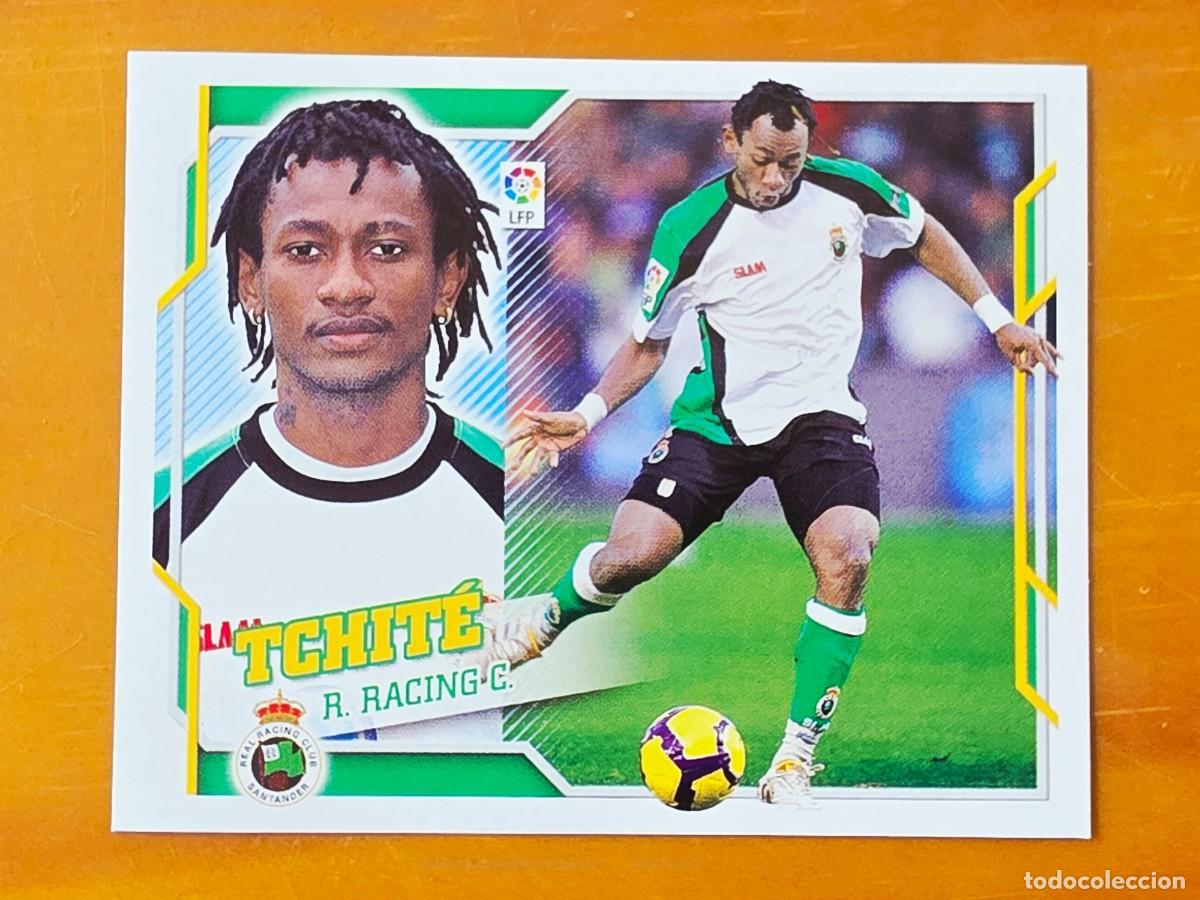 Cromos de f&uacute;tbol: 15 Tchit&eacute;, Baja, Racing de Santander, Panini Ediciones Liga Este 2010 2011 10 11
