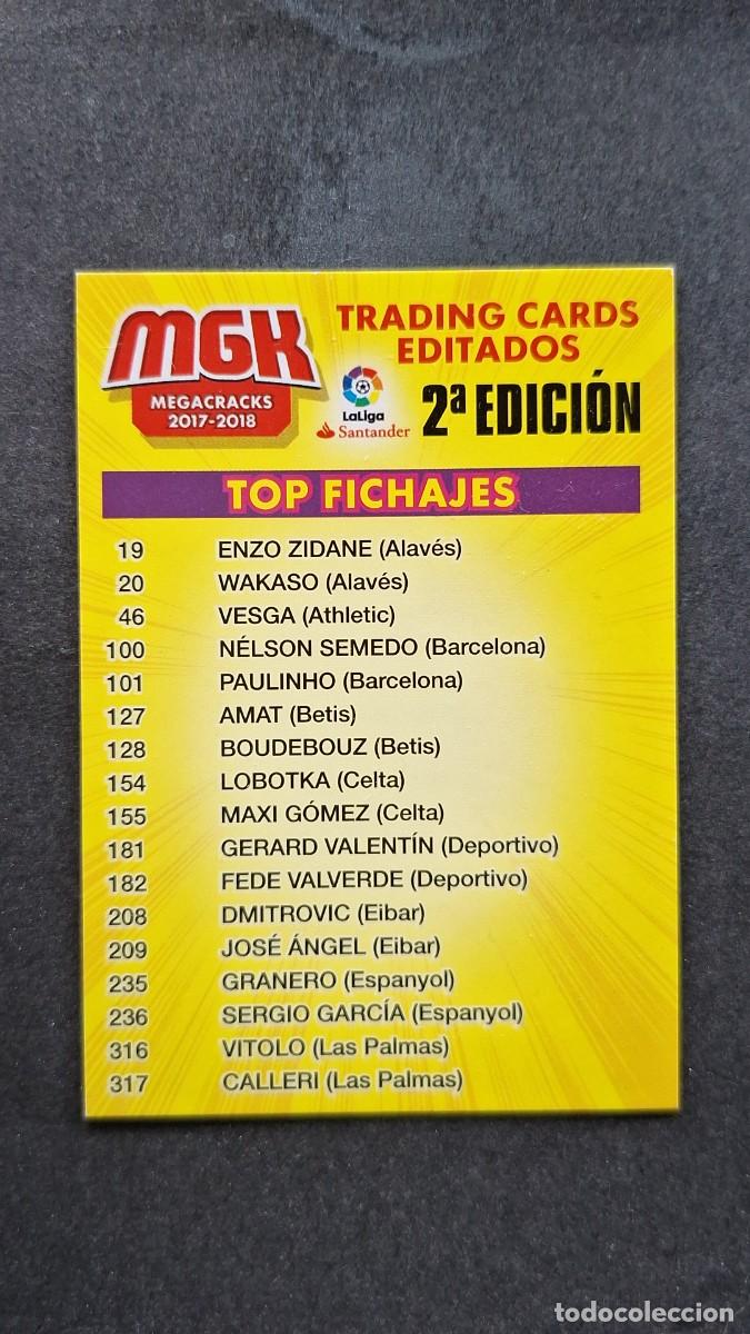 Cromos de f&uacute;tbol: L1 INDICE 2&ordf; EDICION PANINI MEGACRACKS 2017 2018 17 18