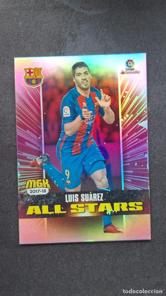Cromos de f&uacute;tbol: L1 LUIS SUAREZ F. C. BARCELONA 106 ALL STARS PANINI MEGACRACKS 2017 2018 17 18