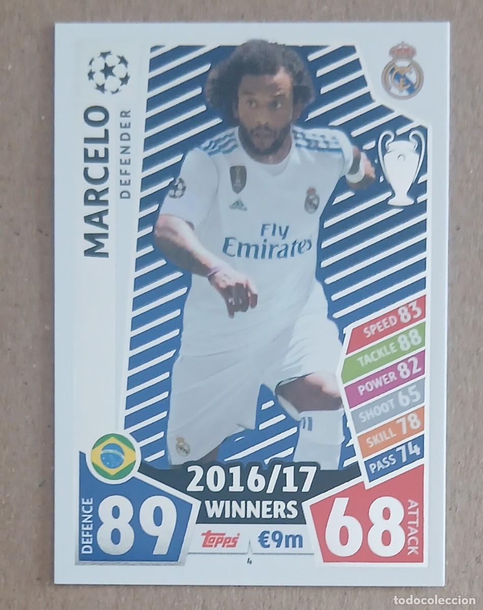 Cromos de f&uacute;tbol: CROMO n&ordm; 4 MARCELO REAL MADRID TOPPS MATCH ATTAX CHAMPIONS LEAGUE 2017-2018. Nuevo.