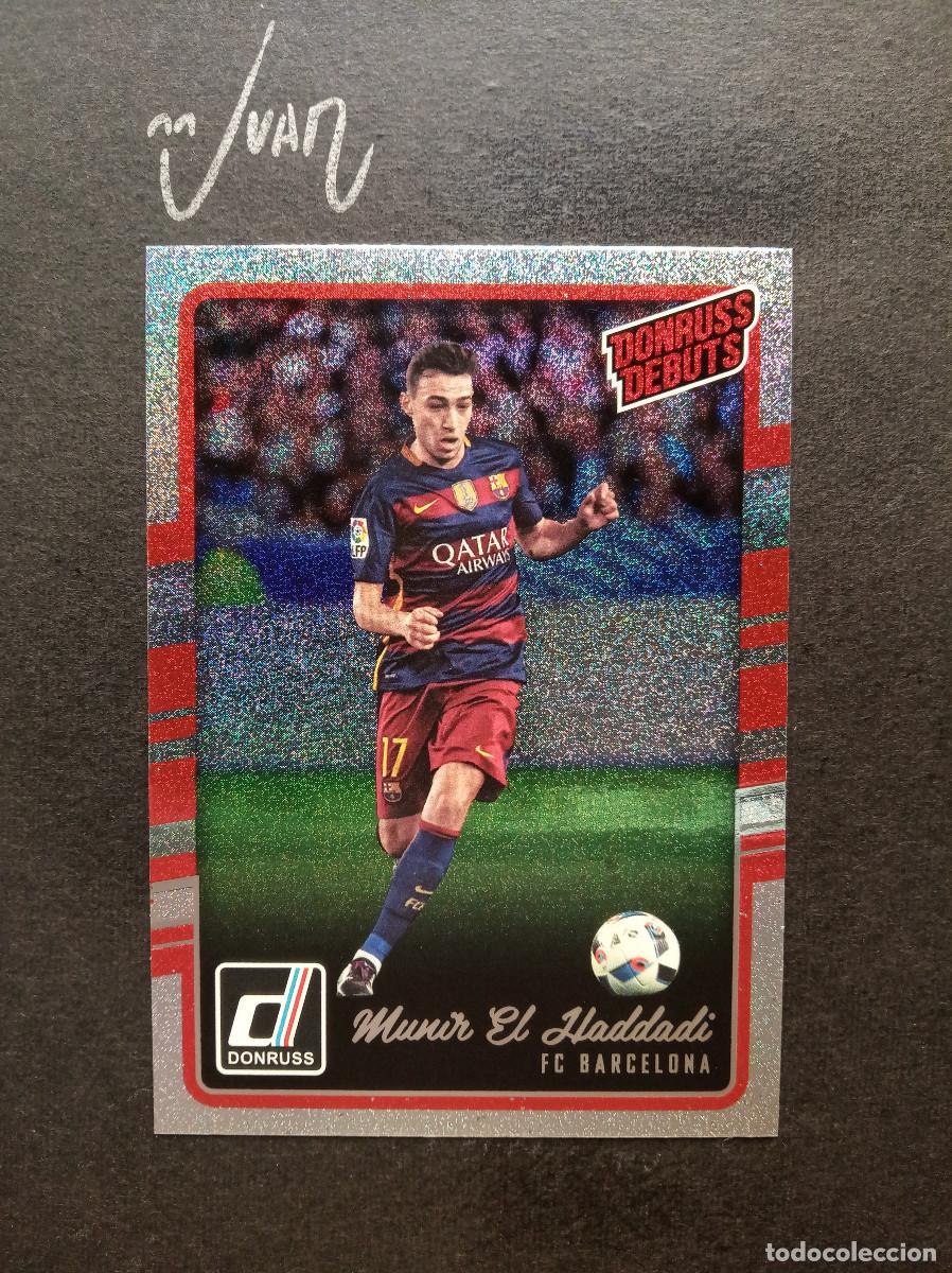 Fu&szlig;ball-Sticker: N&ordm; 209 DONRUSS DEBUTS PARALELA SPECKLE ROOKIE MUNIR EL HADDADI BARCELONA ⚽ PANINI &reg; 2016 2017 16 17