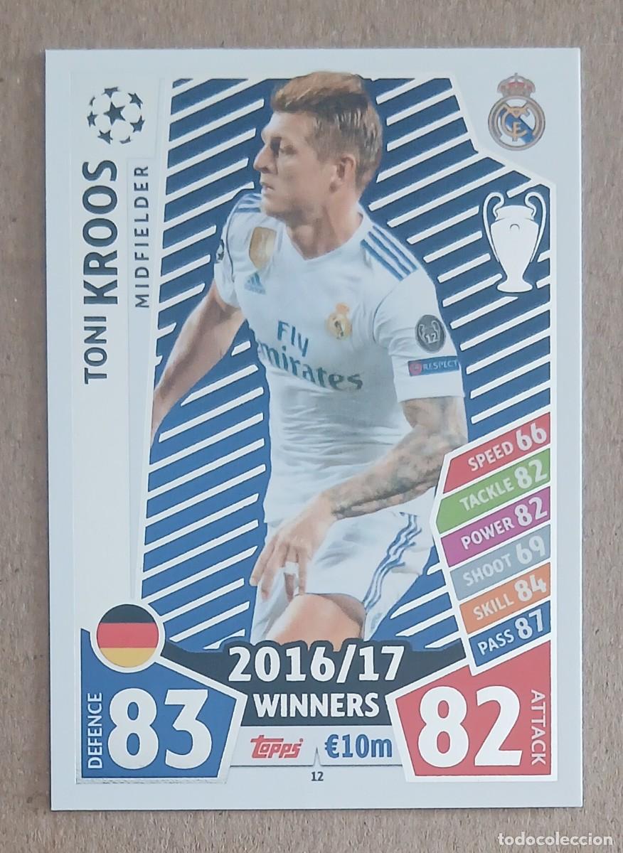 Cartes &agrave; collectionner de Football: CROMO n&ordm; 12 TONI KROOS REAL MADRID TOPPS MATCH ATTAX CHAMPIONS LEAGUE 2017-2018. Nuevo.