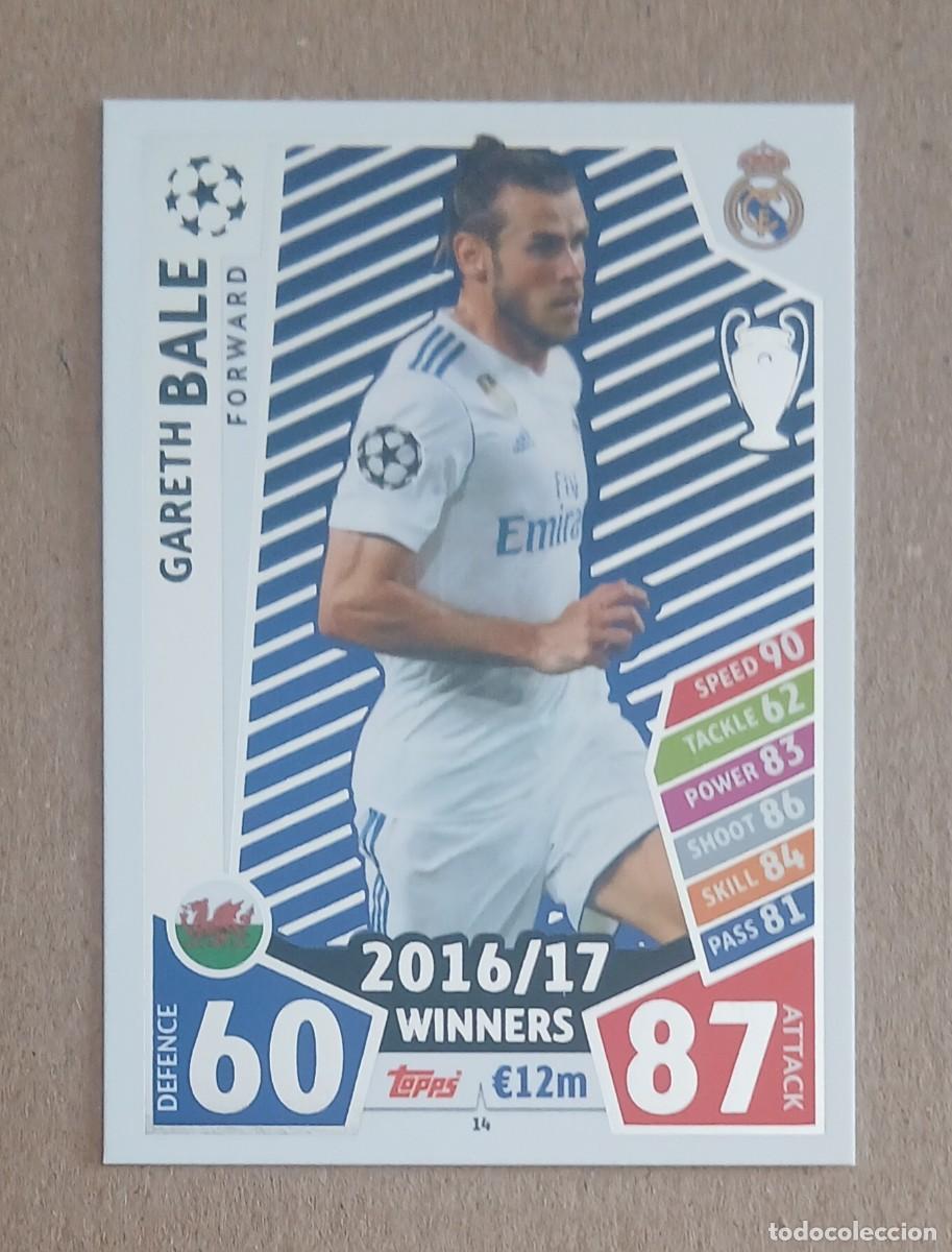 Cromos de f&uacute;tbol: CROMO n&ordm; 14 GARETH BALE REAL MADRID TOPPS MATCH ATTAX CHAMPIONS LEAGUE 2017-2018. Nuevo.