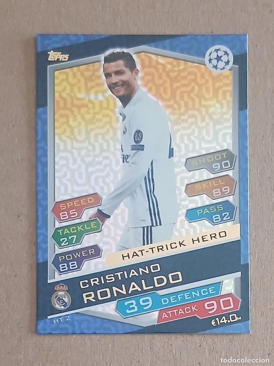 Cartes &agrave; collectionner de Football: Cromo HT 2 CRISTIANO RONALDO HAT TRICK HERO TOPPS MATCH ATTAX CHAMPIONS LEAGUE 2016-2017. Nuevo.