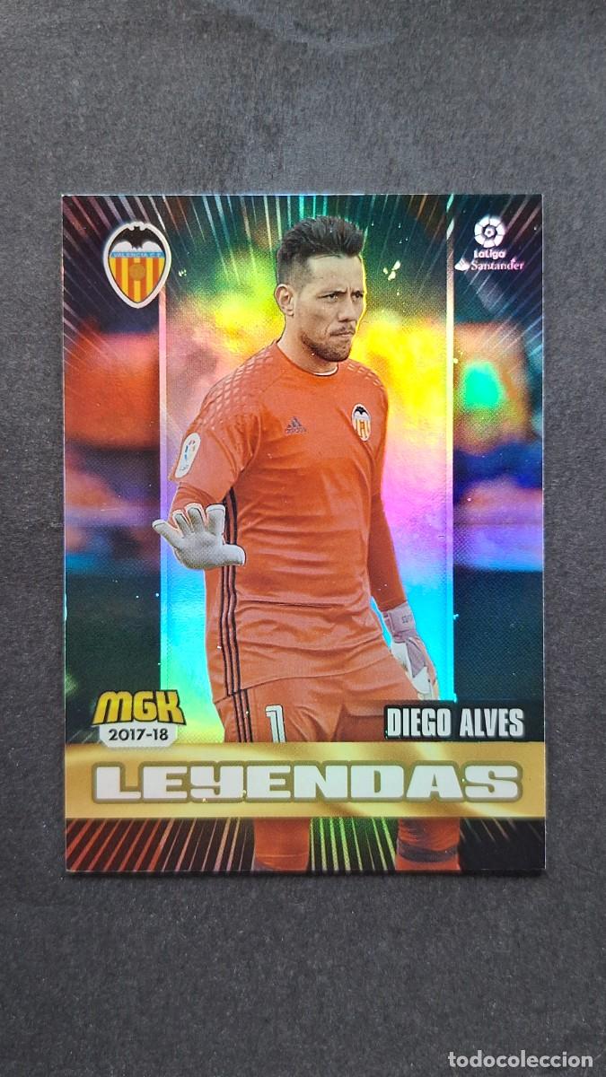 Cromos de f&uacute;tbol: L1 DIEGO ALVES VALENCIA C. F. 510 LEYENDAS PANINI MEGACRACKS 2017 2018 17 18