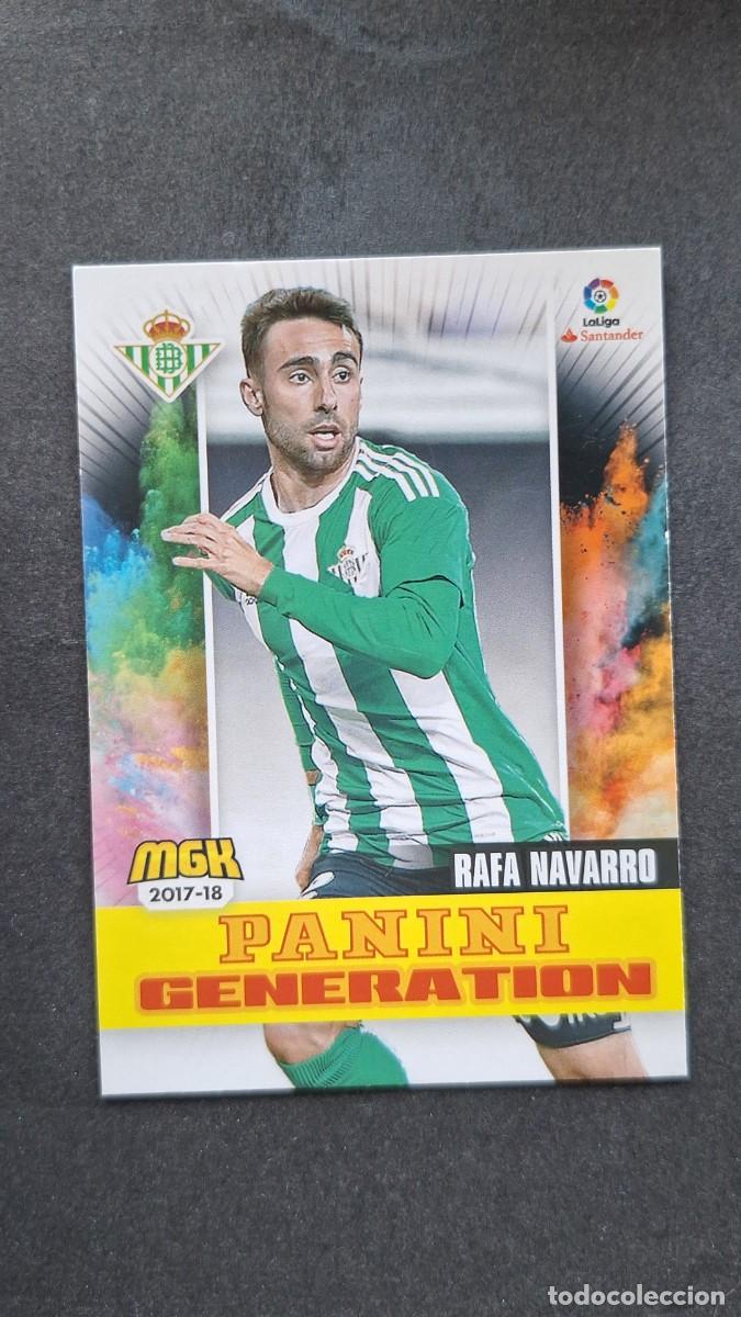 Cromos de f&uacute;tbol: L1 RAFA NAVARRO REAL BETIS BALOMPIE 135 PANINI GENERATION PANINI MEGACRACKS 2017 2018 17 18