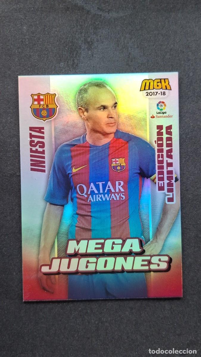 Cromos de f&uacute;tbol: L1 INIESTA F. C. BARCELONA 94B MEGA JUGONES EDICION LIMITADA PANINI MEGACRACKS 2017 2018 17 18