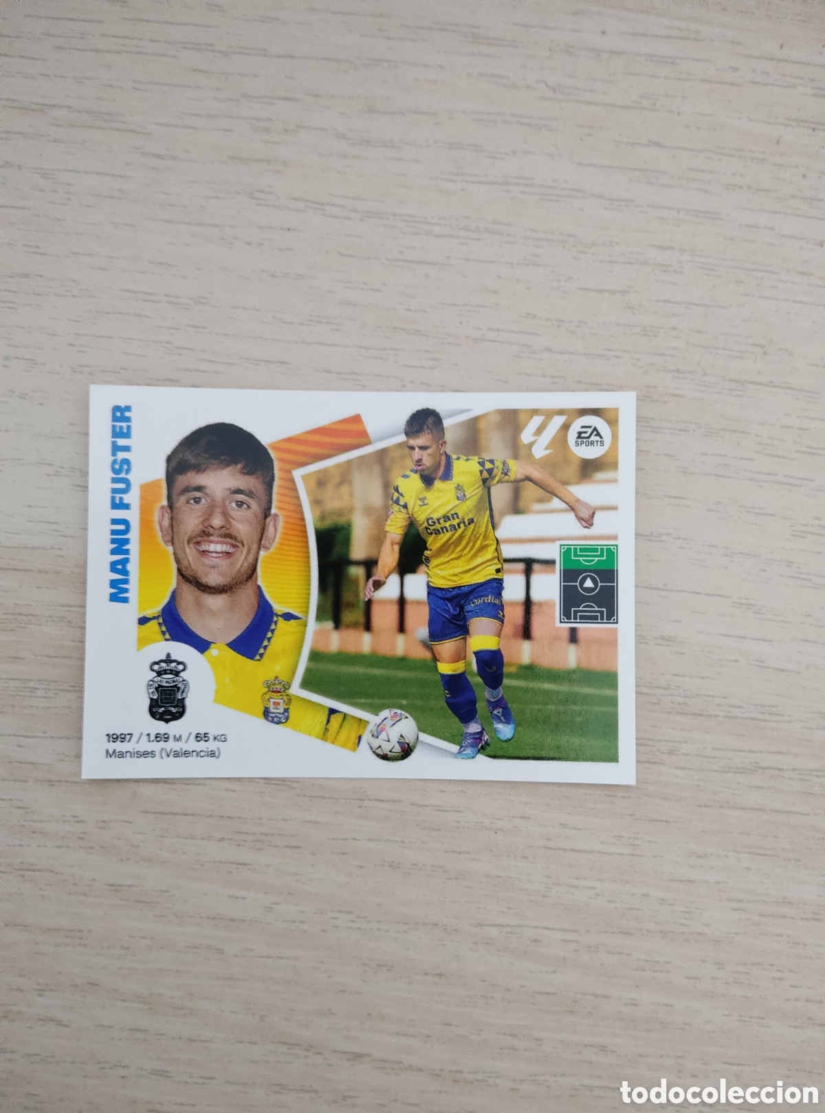 Cromos de f&uacute;tbol: 15 MANU FUSTER ULTIMO FICHAJE UD LAS PALMAS LIGA ESTE 2024 2025
