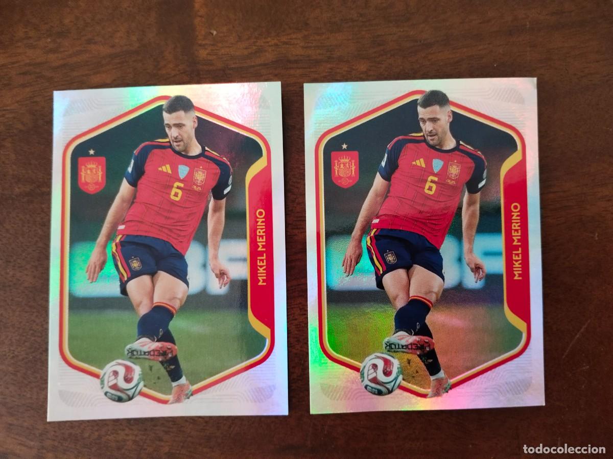 Fu&szlig;ball-Sticker: 2 Cromos de Mikel Merino. Mundial 2026. Carrefour. 42.