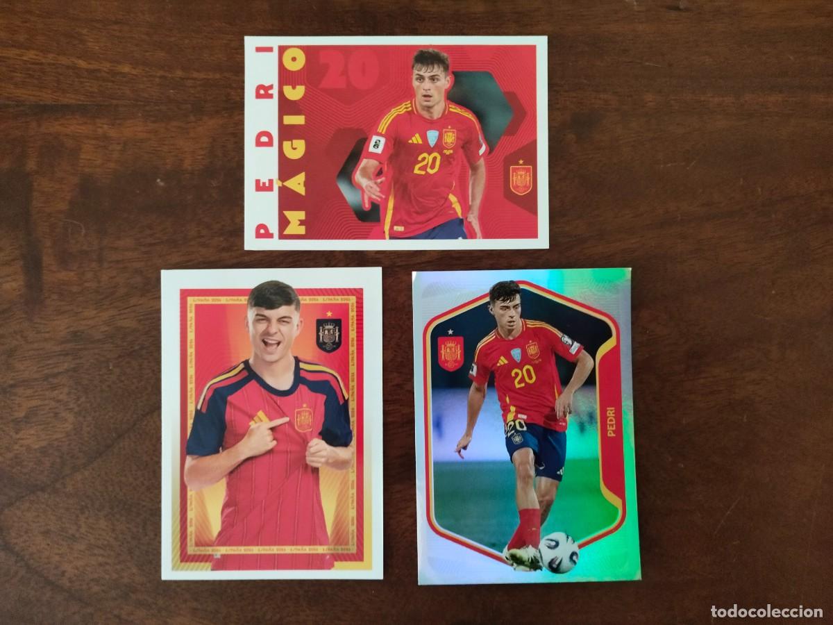 Fu&szlig;ball-Sticker: 3 cromos de Pedri. Mundial 2026. 37, 38 y 69.