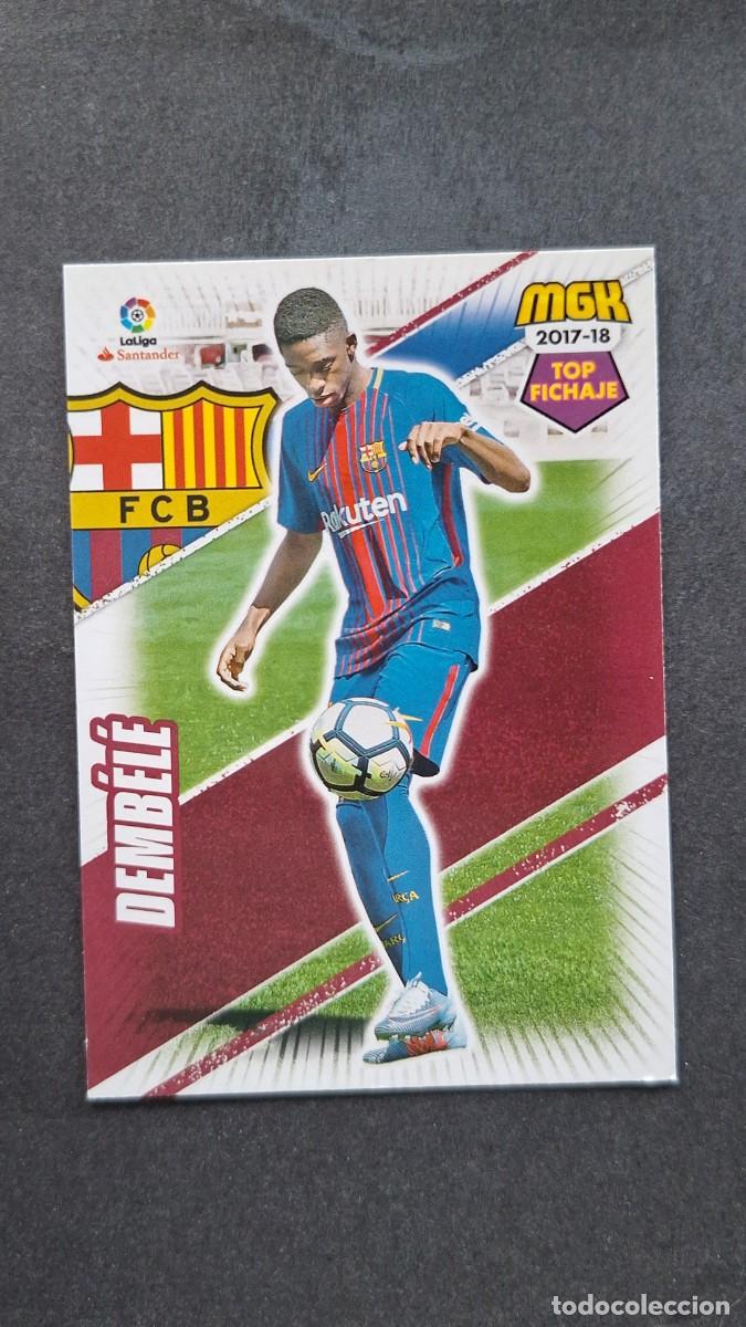 Cromos de f&uacute;tbol: L1 DEMBELE F. C. BARCELONA 102 TOP FICHAJE PANINI MEGACRACKS 2017 2018 17 18
