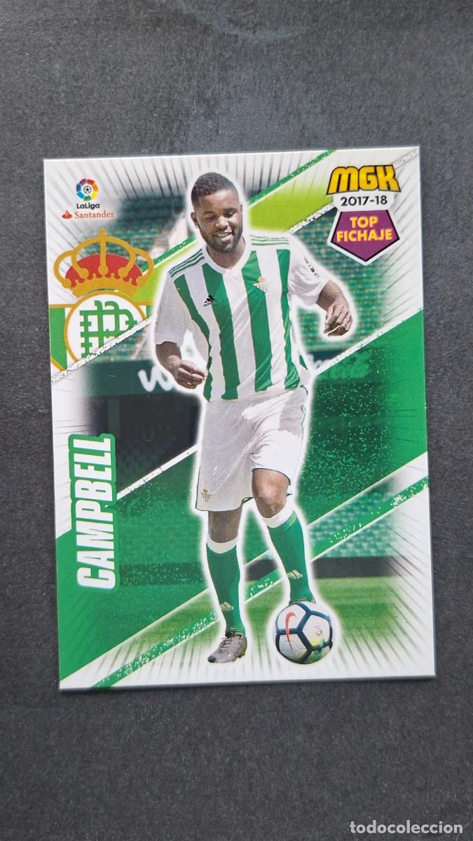 Cromos de f&uacute;tbol: L1 CAMPBELL REAL BETIS BALOMPIE 129 TOP FICHAJE PANINI MEGACRACKS 2017 2018 17 18