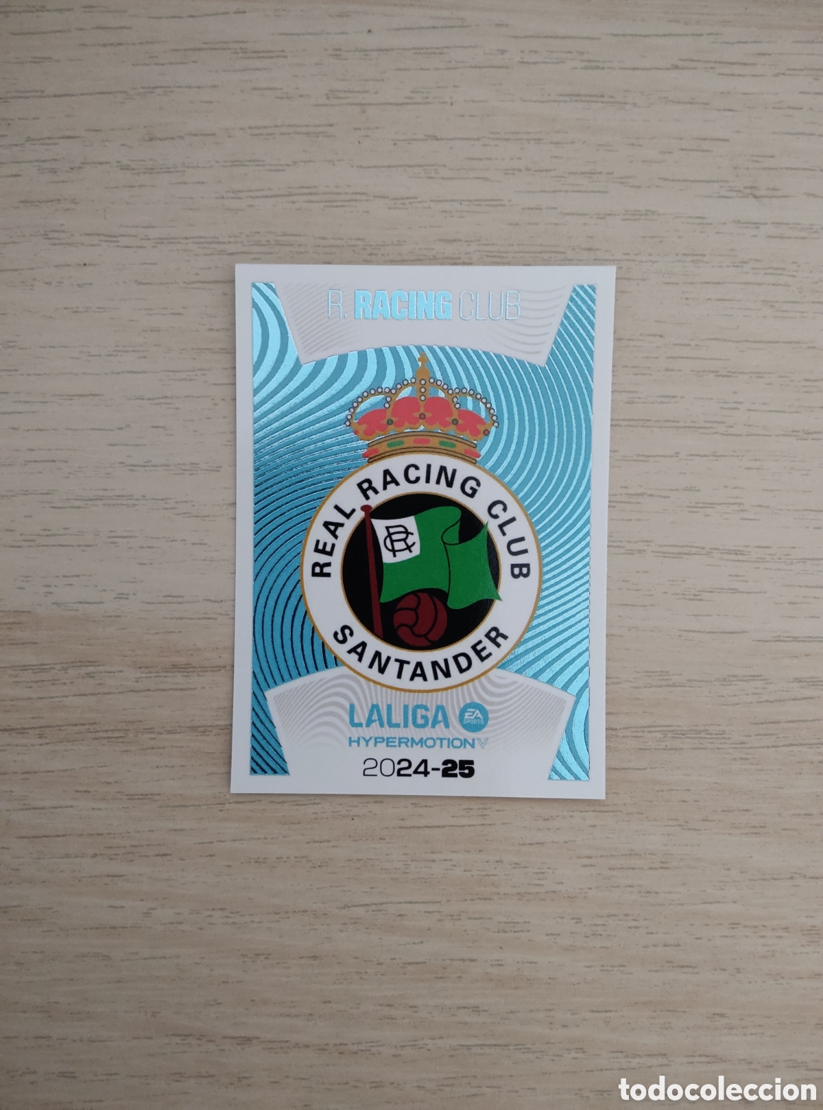 Cromos de f&uacute;tbol: 19 ESCUDO RACING SANTANDER LIGA ESTE 2024 2025