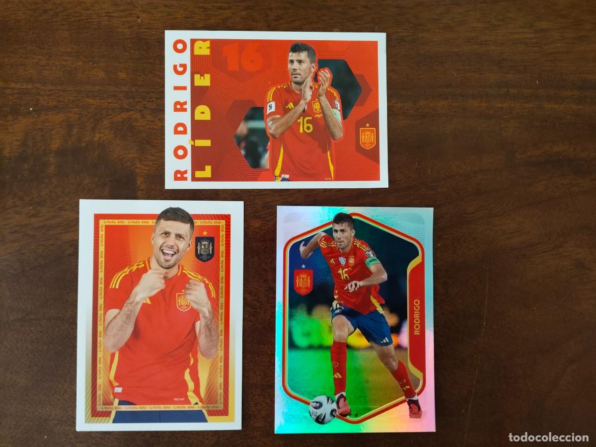 Cromos de f&uacute;tbol: 3 Cromos de Rodrigo. Mundial 2026. 31, 32 y 68.