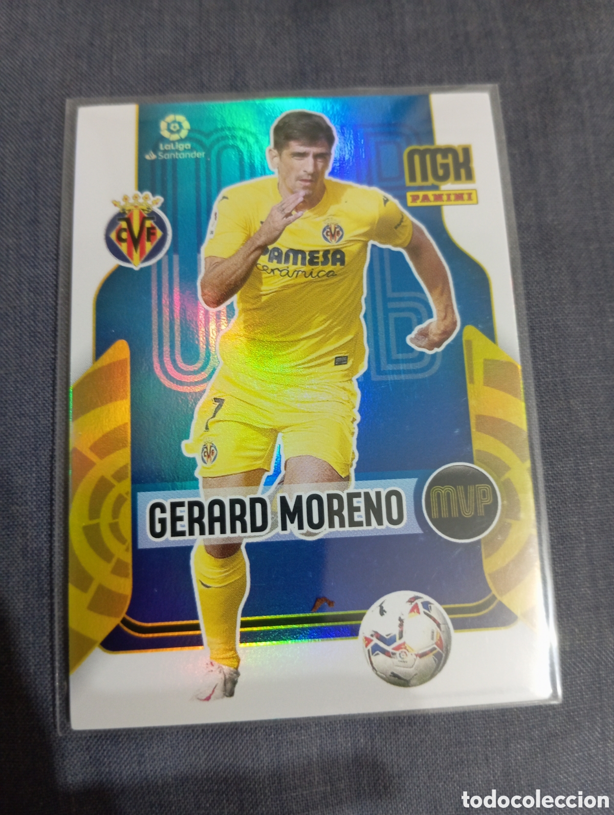 Football Stickers: Gerard Moreno Villarreal MVP n&deg;367 / PANINI MEGACRACKS 2021/2022