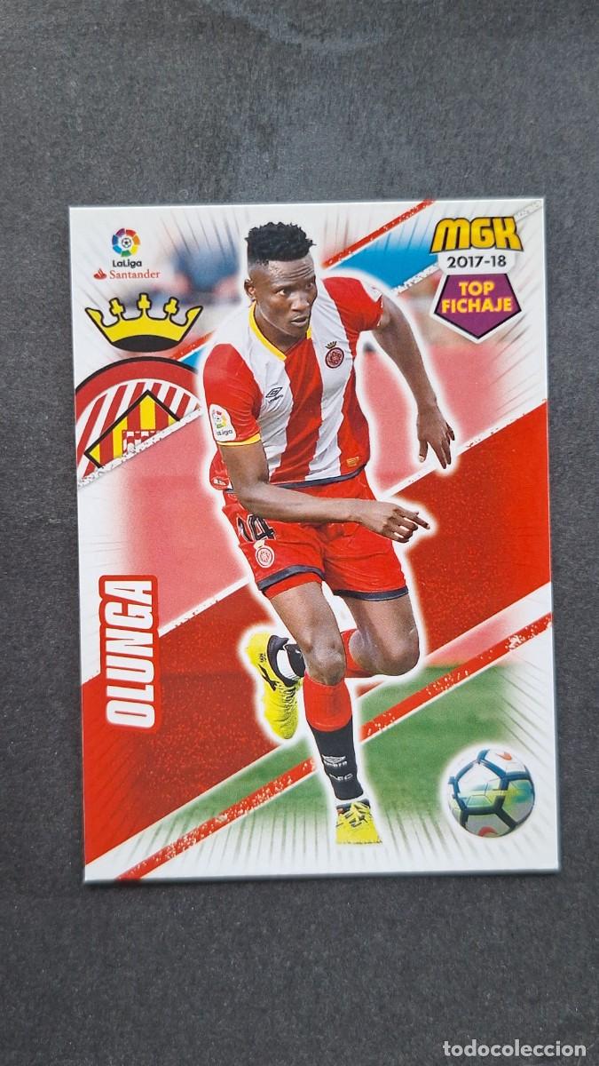 Cromos de f&uacute;tbol: L1 OLUNGA GIRONA C. F. 291 TOP FICHAJE PANINI MEGACRACKS 2017 2018 17 18