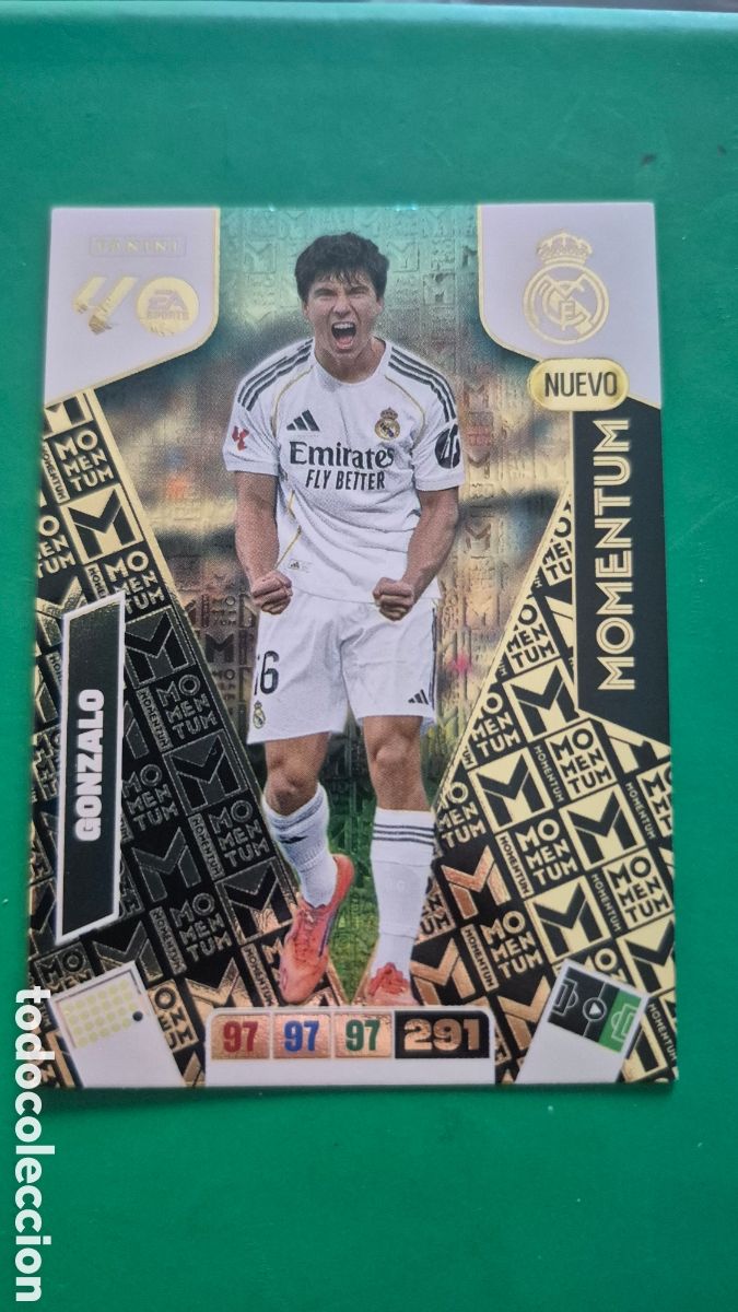Cromos de f&uacute;tbol: GONZALO REAL MADRID NUEVO MOMENTUM ADRENALYN XL LIGA 2025/2026 25 26 PANINI