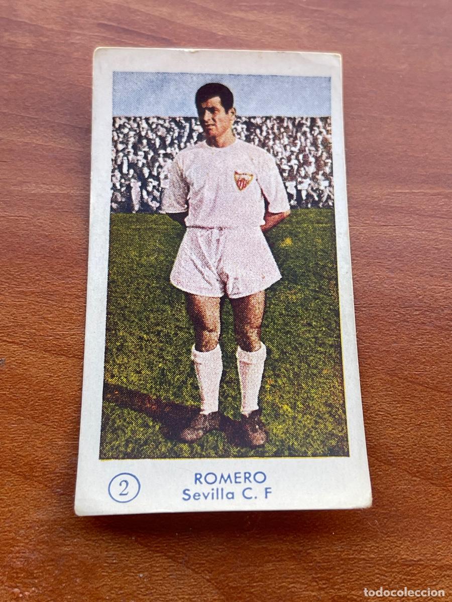 Cromos de f&uacute;tbol: ROMERO 2 SEVILLA Gr&aacute;ficas Bachende liga 1957 1958 sin pegar