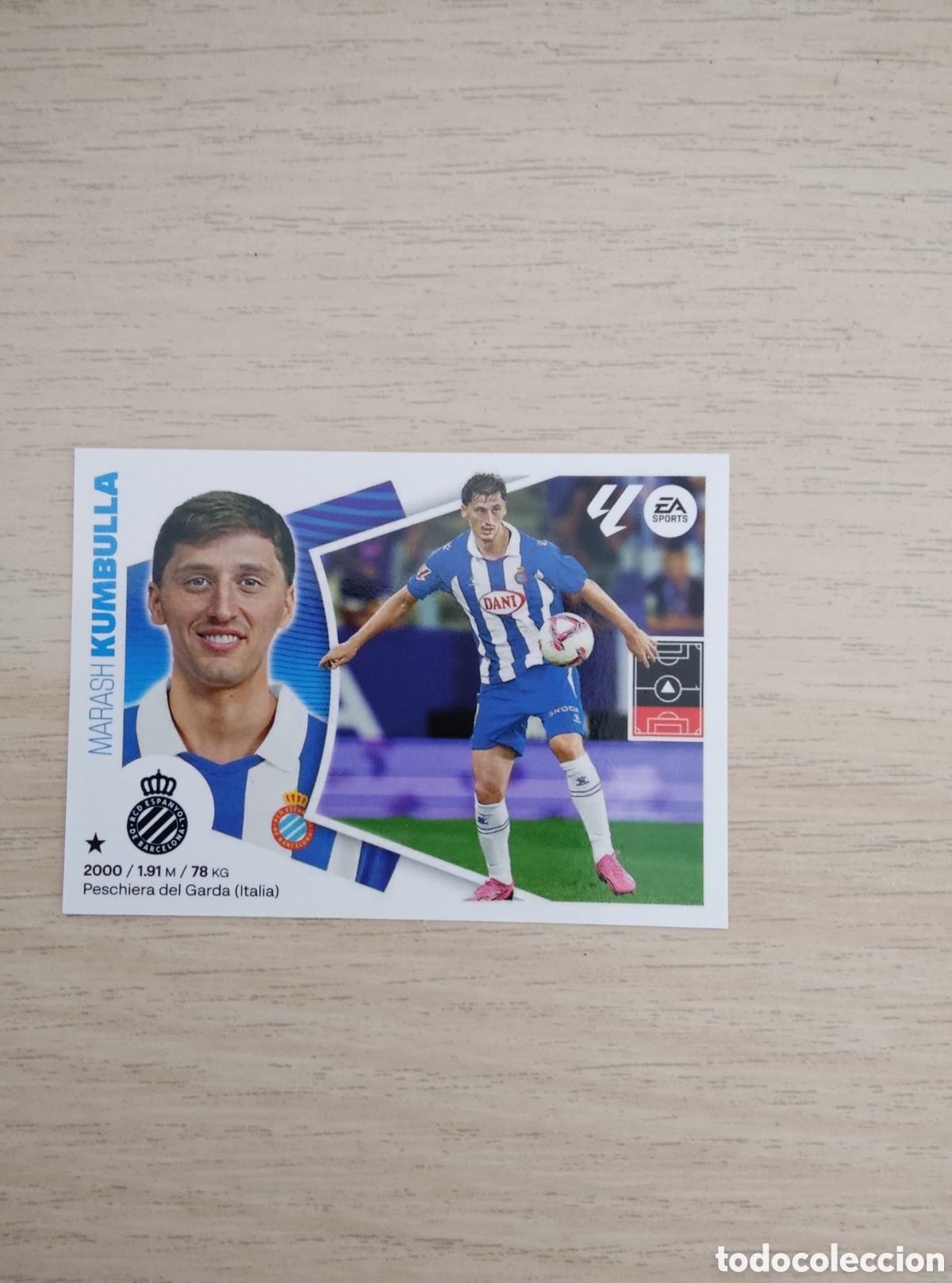 Cromos de f&uacute;tbol: 34 KUMBULLA ESPANYOL ULTIMO FICHAJE LIGA ESTE 2024 2025