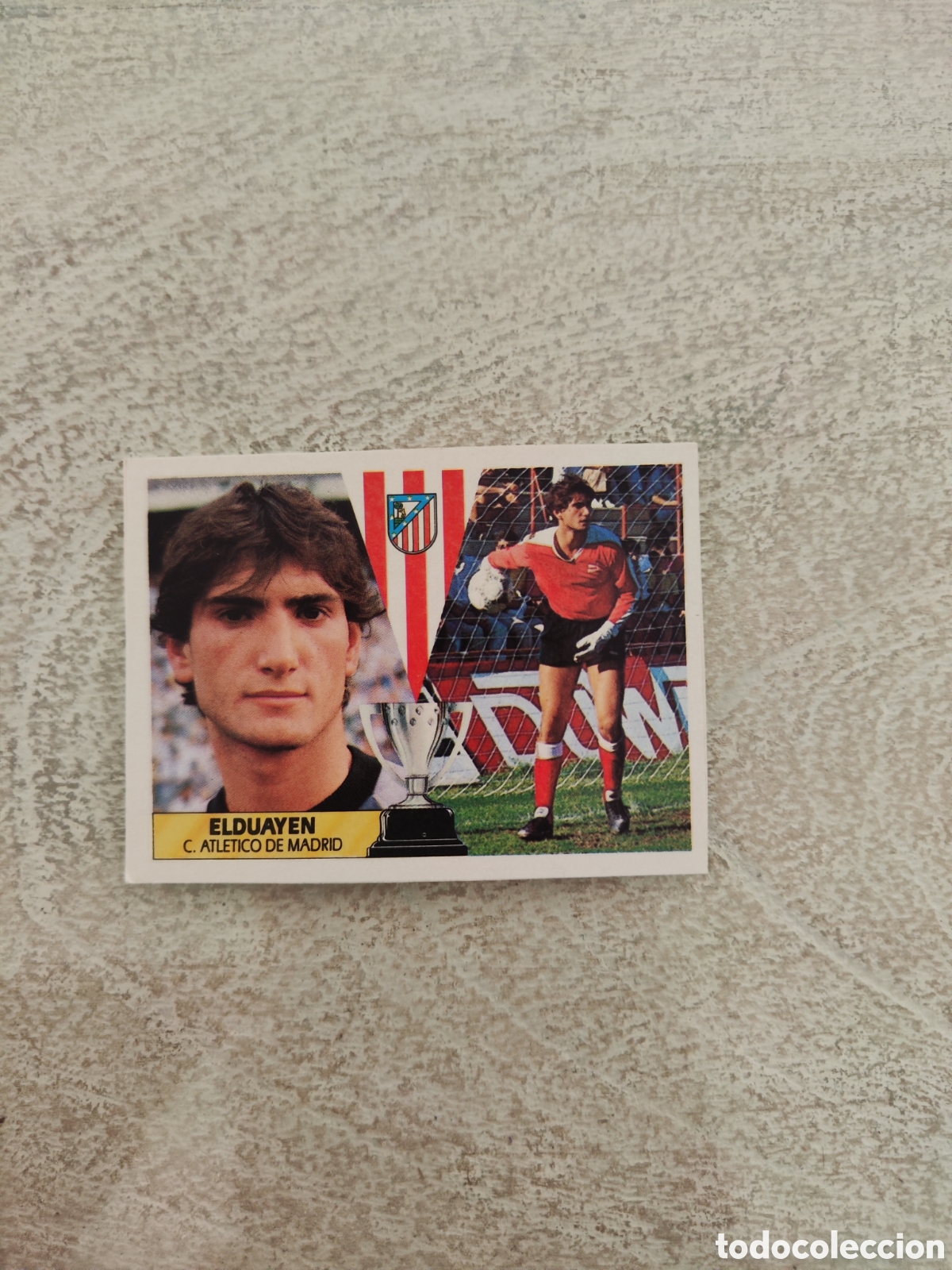 Football Stickers: Este 87 88 despegado Atl&eacute;tico Madrid Elduayen