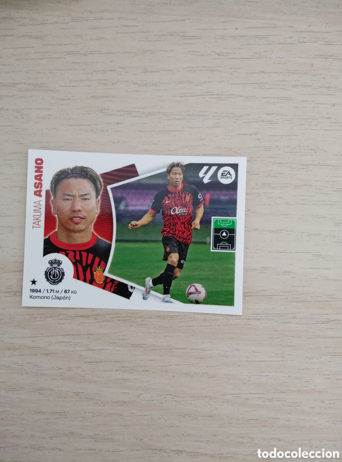 Cromos de f&uacute;tbol: 14 TAKUMA ASANO MALLORCA ULTIMO FICHAJE LIGA ESTE 2024 2025