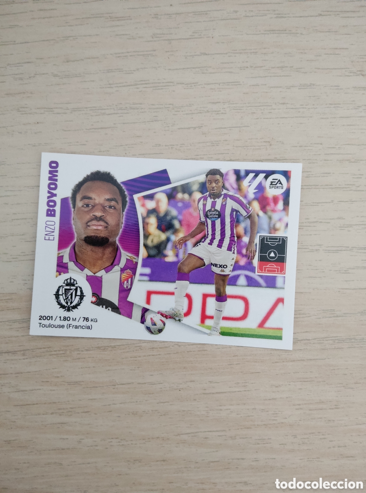 Cromos de f&uacute;tbol: 8 ENZO BOYOMO VALLADOLID LIGA ESTE 2024 2025