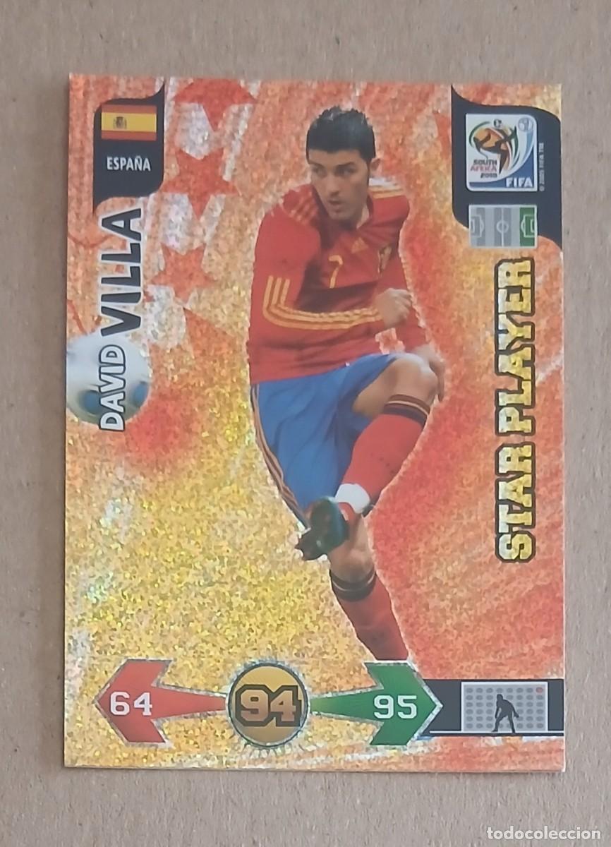Cromos de f&uacute;tbol: CROMO DE VILLA ESPA&Ntilde;A STAR PLAYER ADRENALYN XL SUD&Aacute;FRICA 2010.