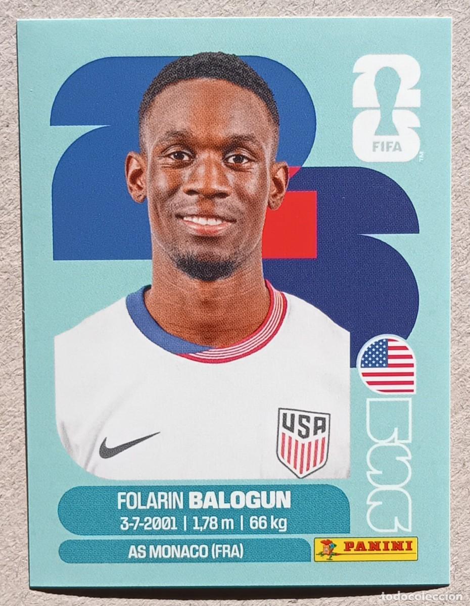 Cromos de Futebol: Figurina Panini 2026 Cromo World Cup Usa Mundial 2026 Folarin Balogun USA n USA 20