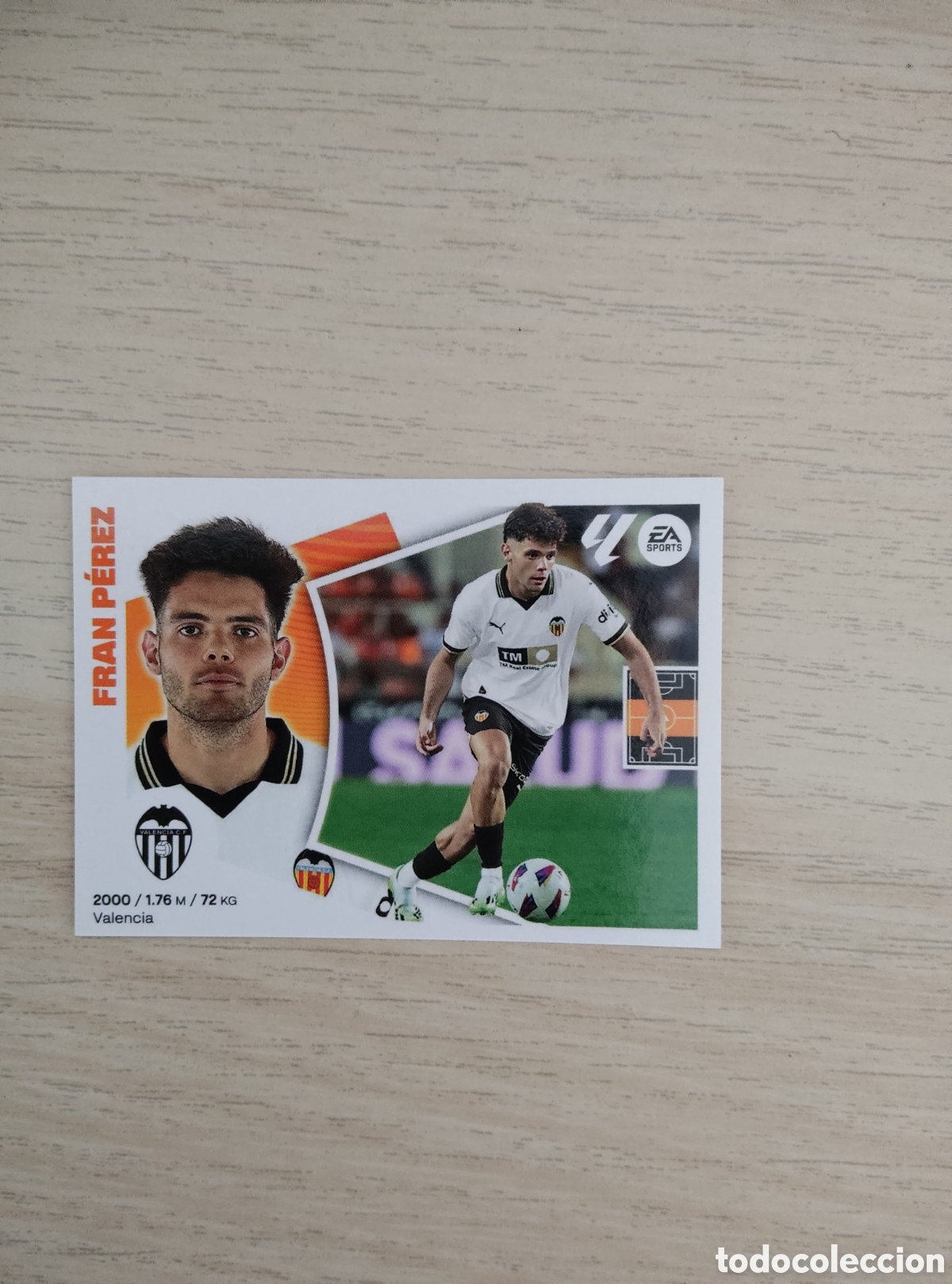 Cromos de f&uacute;tbol: 16 FRAN PEREZ VALENCIA LIGA ESTE 2024 2025