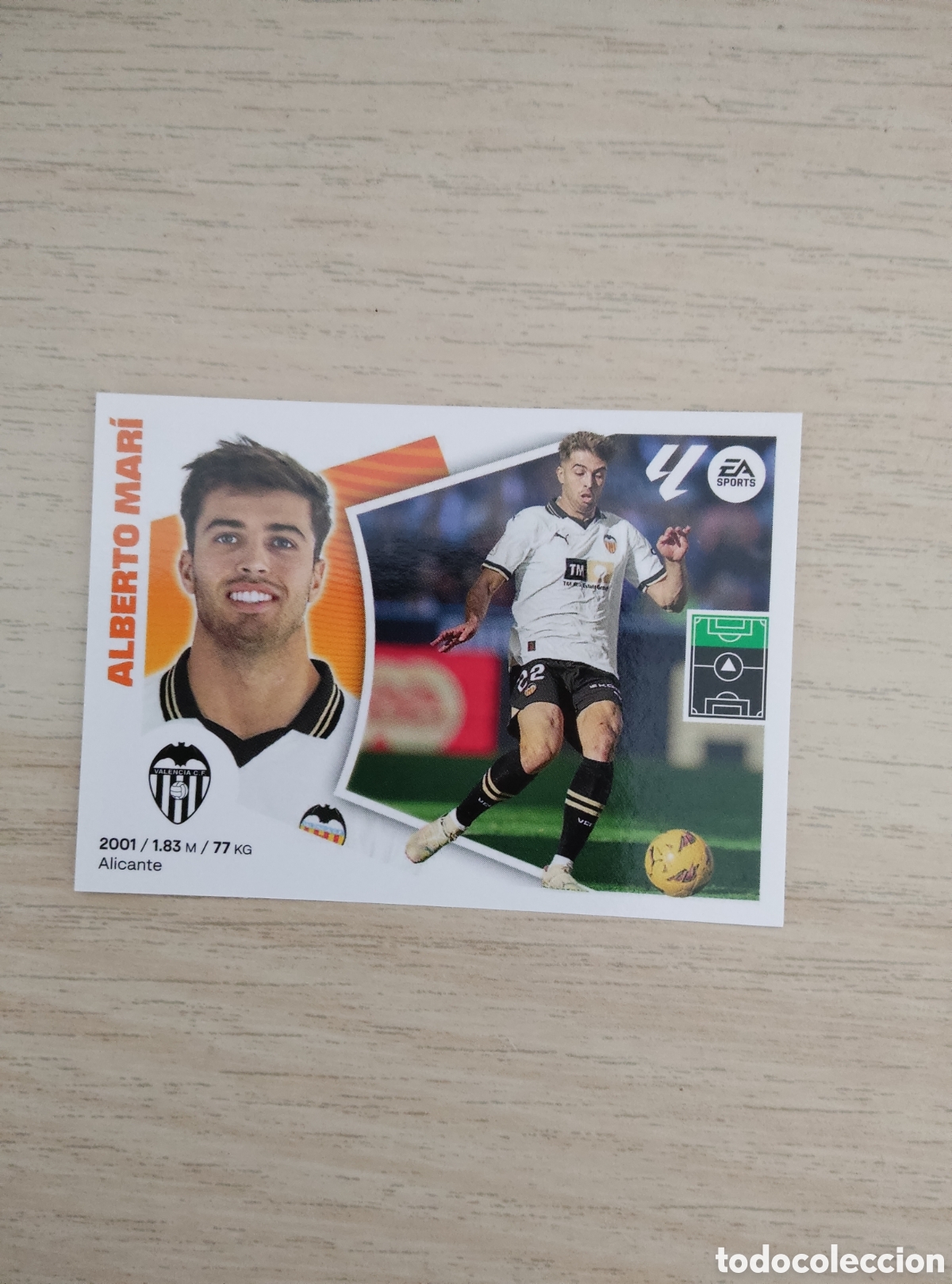 Cromos de f&uacute;tbol: 19 ALBERTO MARI VALENCIA LIGA ESTE 2024 2025