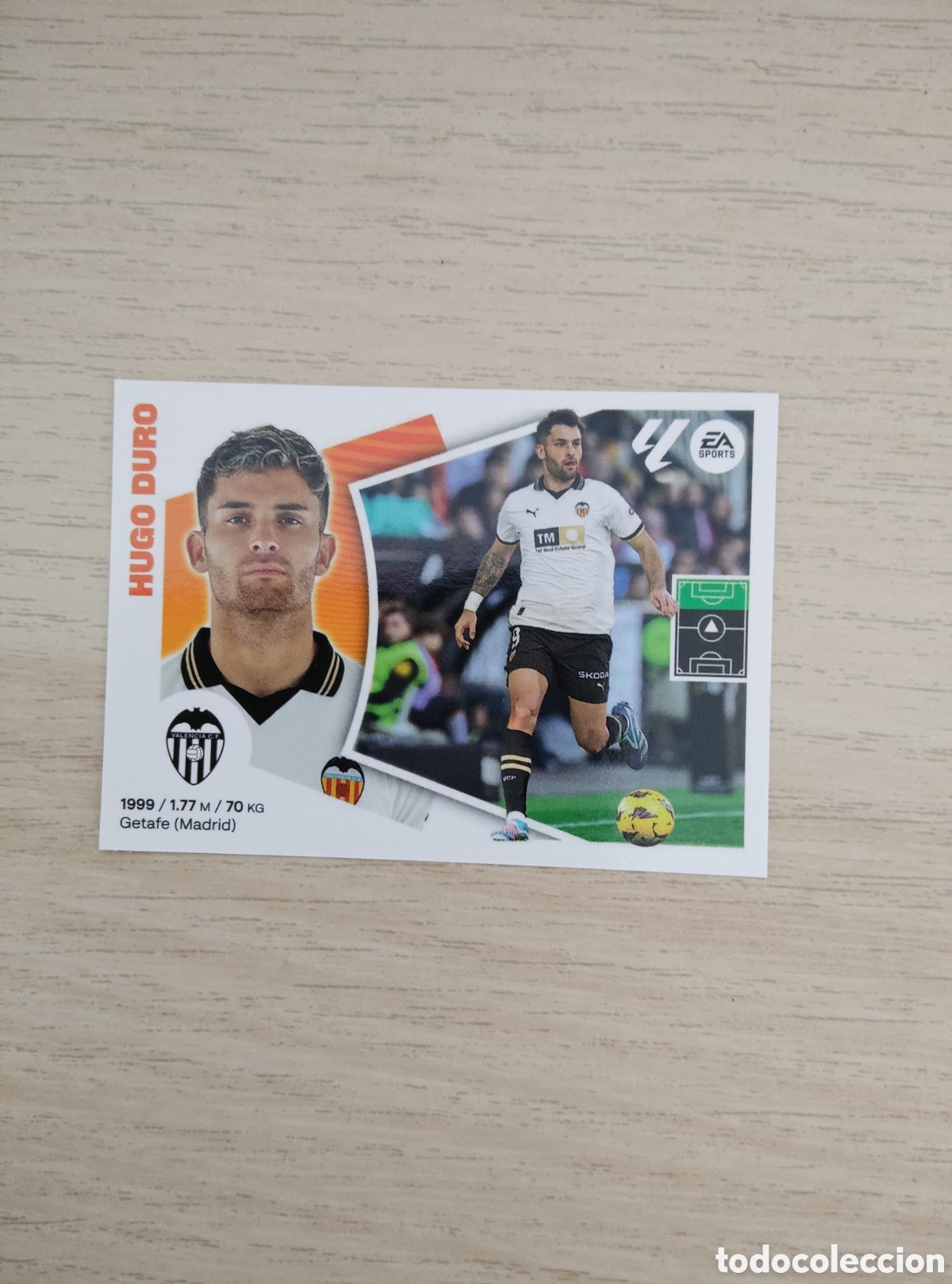 Cromos de f&uacute;tbol: 20 HUGO DURO VALENCIA LIGA ESTE 2024 2025