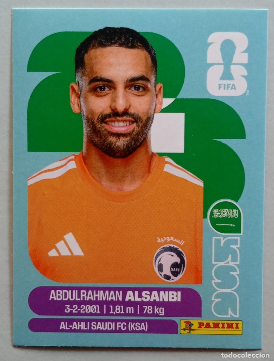 Cromos de f&uacute;tbol: Figurina Panini 2026 Cromo World Cup Usa Mundial 2026 Abdulrhaman Alsanbi Saudi Arabia n KSA 3