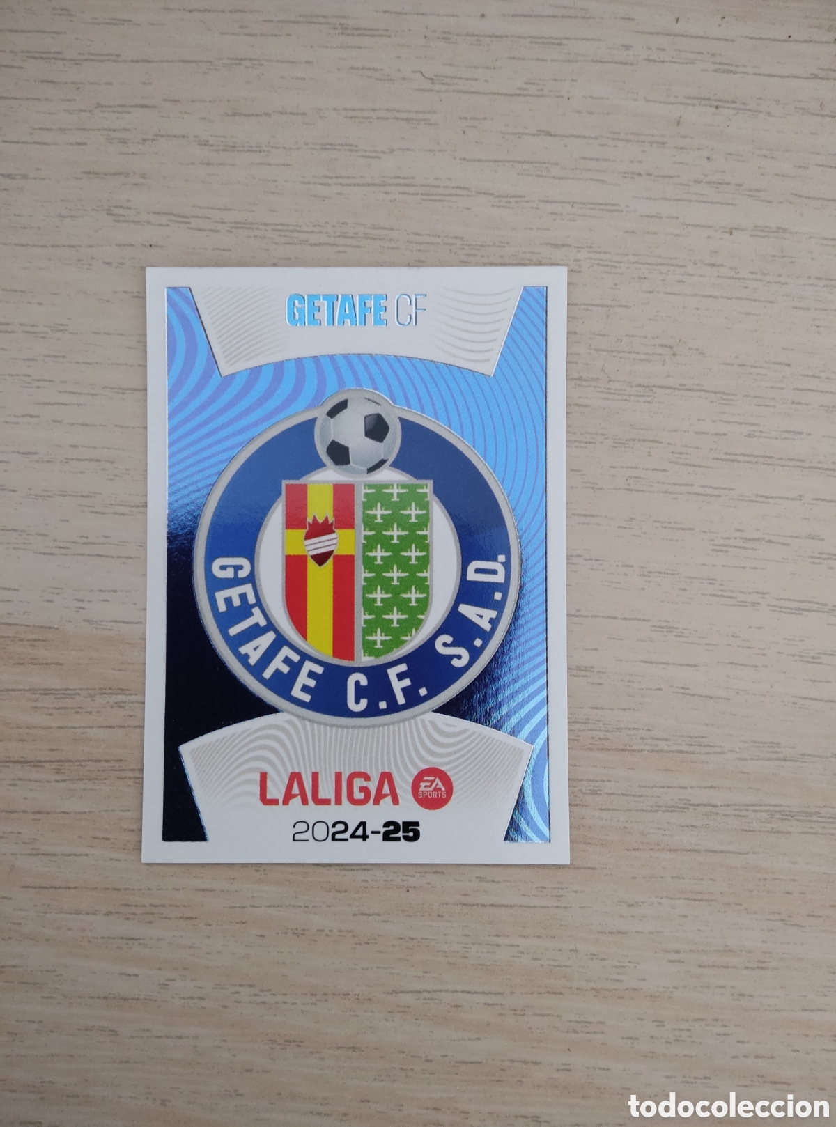 Cromos de f&uacute;tbol: 1 ESCUDO GETAFE LIGA ESTE 2024 2025