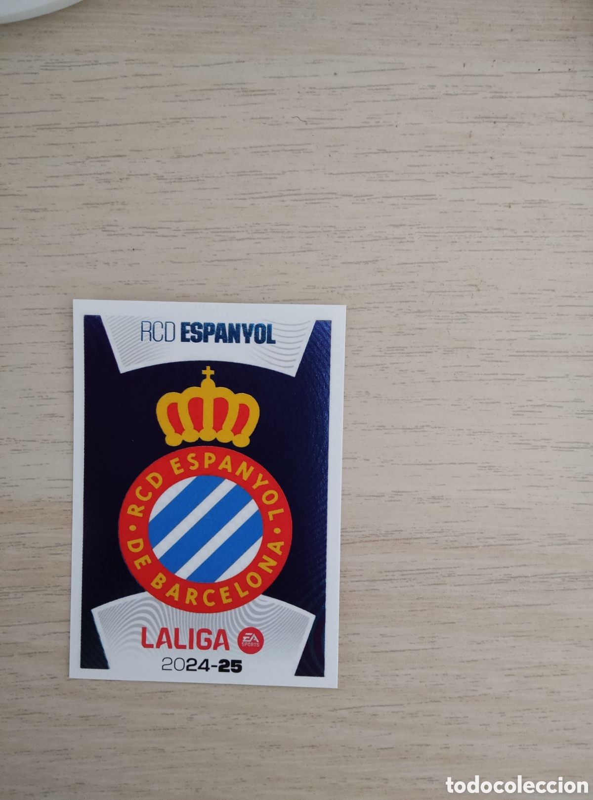 Cromos de f&uacute;tbol: 1 ESCUDO ESPANYOL LIGA ESTE 2024 2025