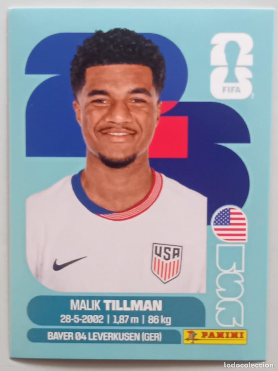 Cromos de f&uacute;tbol: Figurina Panini 2026 Cromo World Cup Usa Mundial 2026 Malik Tillman USA n USA 15
